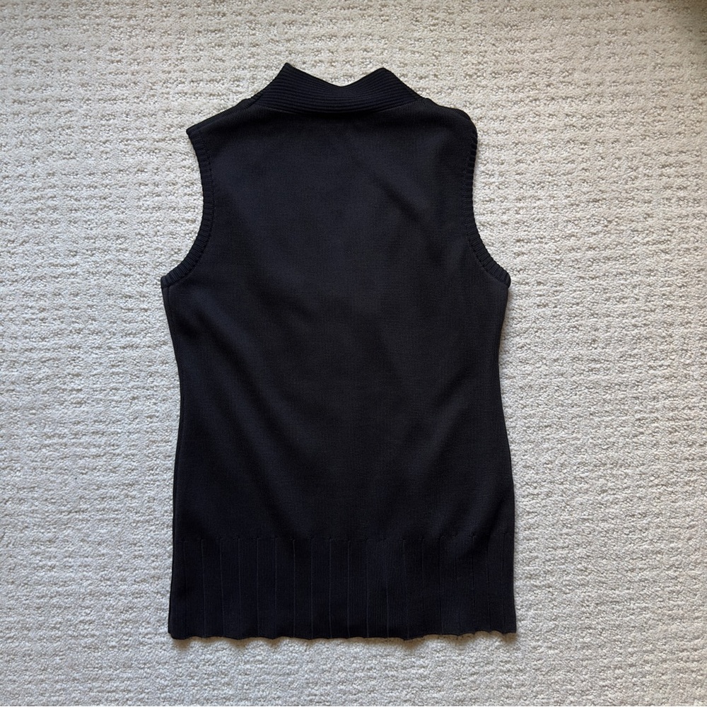 Vintage 90's Black Knit Vest - Picture 4 of 6